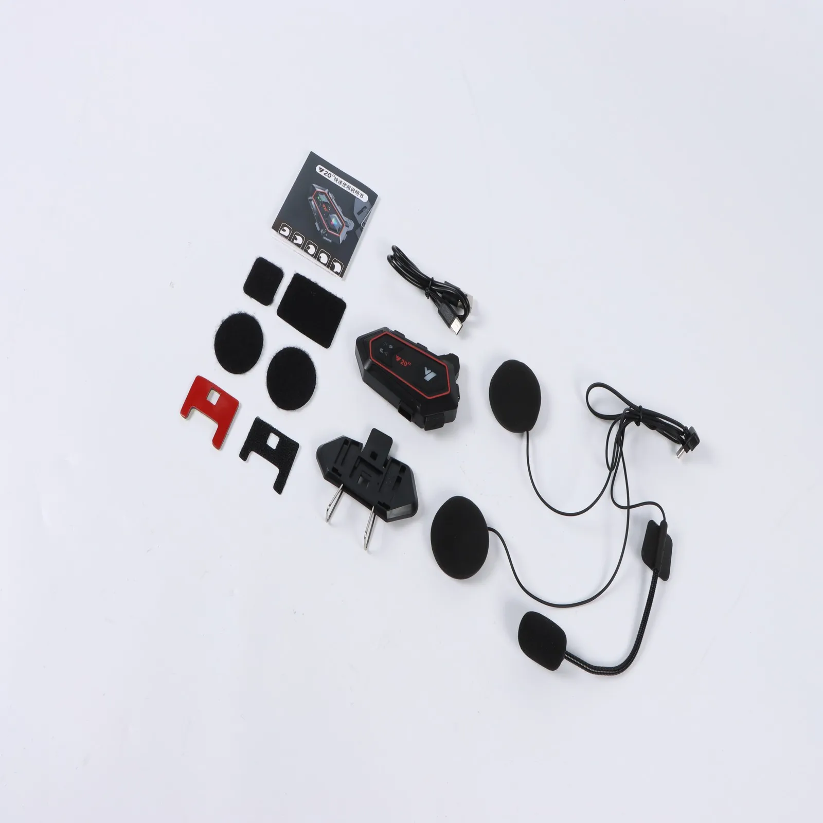 

Y20-2x Bluetooth-гарнитура для внутренней связи для мотоциклетного шлема VOIP 800m