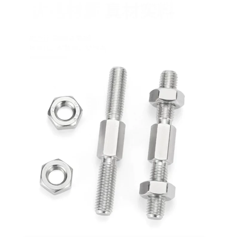 M5 304 Stainless Steel Left and Right Threaded Double Head Threaded Rod Length 30/40/50/60-100mm Positive and Negative Bolts