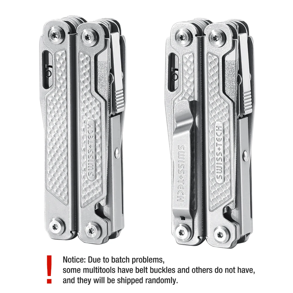 SWISS TECH Multitool, pinza pieghevole Multi pinza 17 in 1, pinza Multitool perfetta per campeggio, pesca ed escursionismo