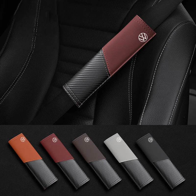 Car Safety Belt Shoulder Cover Seatbelt Protection Pad For Volkswagen VW Rline R GTI Polo Golf Passat Magotan Tiguan Jetta Bora