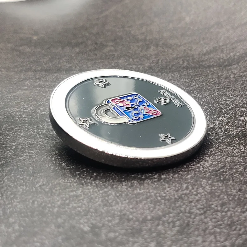 Customized. Metal Commemorative Coin Factory Scenic Area Museum Tourism Animation Design-Plated Paint Coin