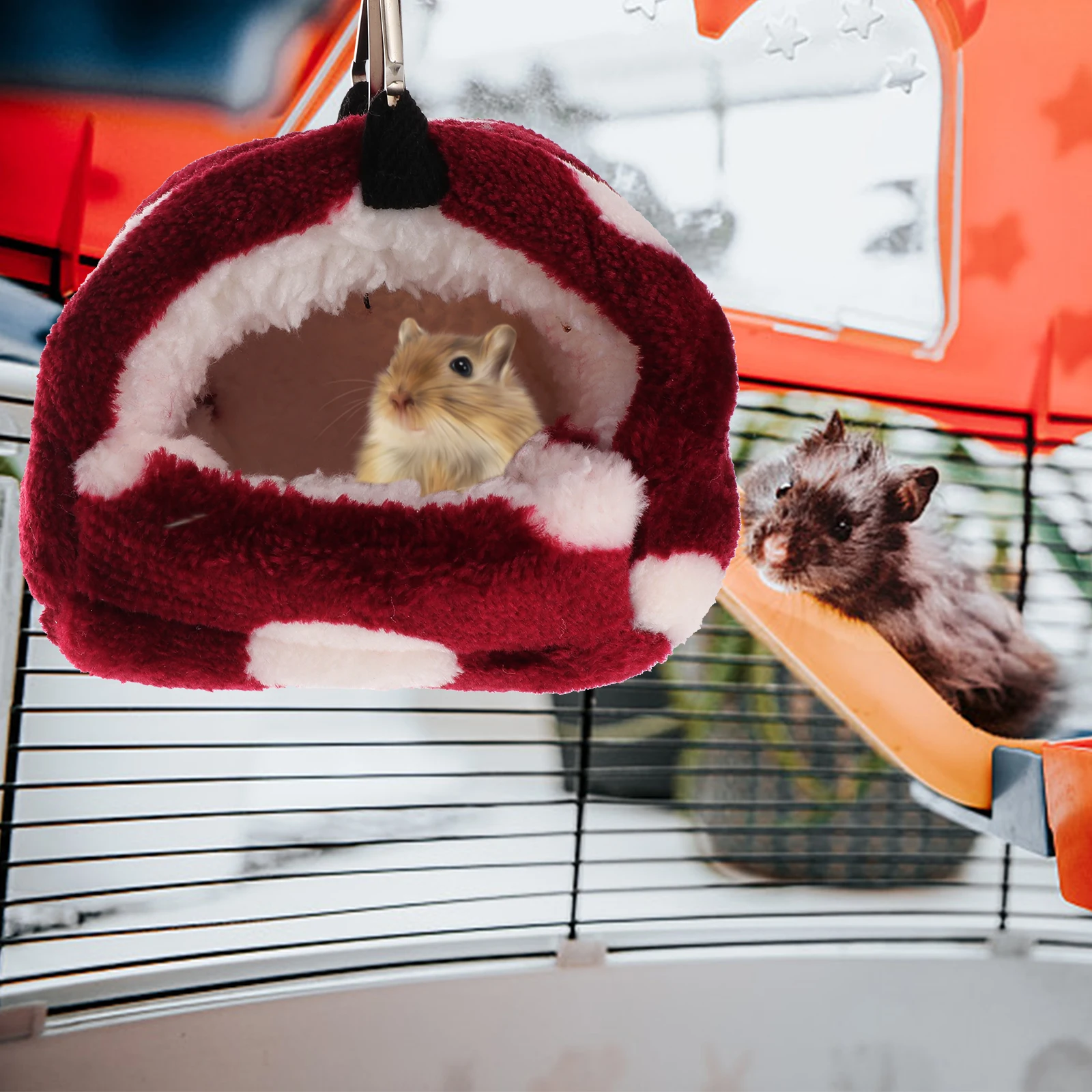 

Mini Warm Cotton Nest Sugar Glider Hammock Guinea Pig Hamster Decorations for Cage