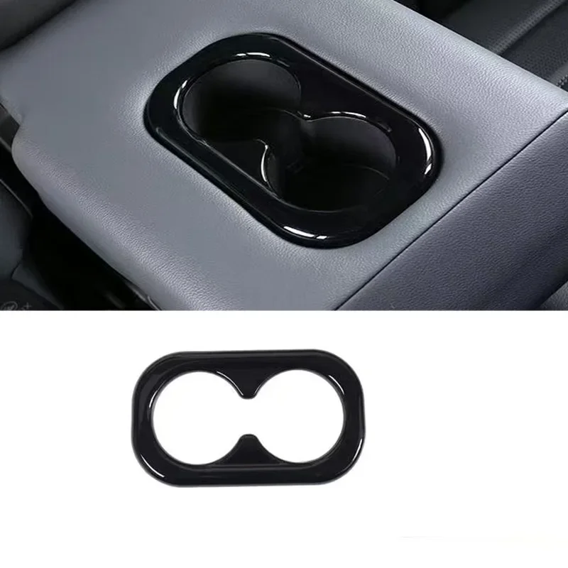 LHD Interior Accessories For Honda CR-V CRV 2023 2024 ABS Black Glossy Car Armrest Window Lift Button Water Cup Holder Cover