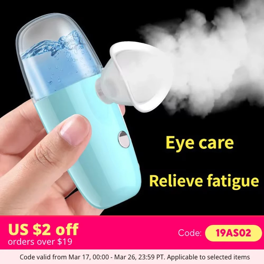 Lunettes de pulvérisation de caractéristique d'humidificateur pour les yeux, crème pour les yeux sèche et astrkaki à Charleroi, portable, chargement USB, atomisation des yeux secs