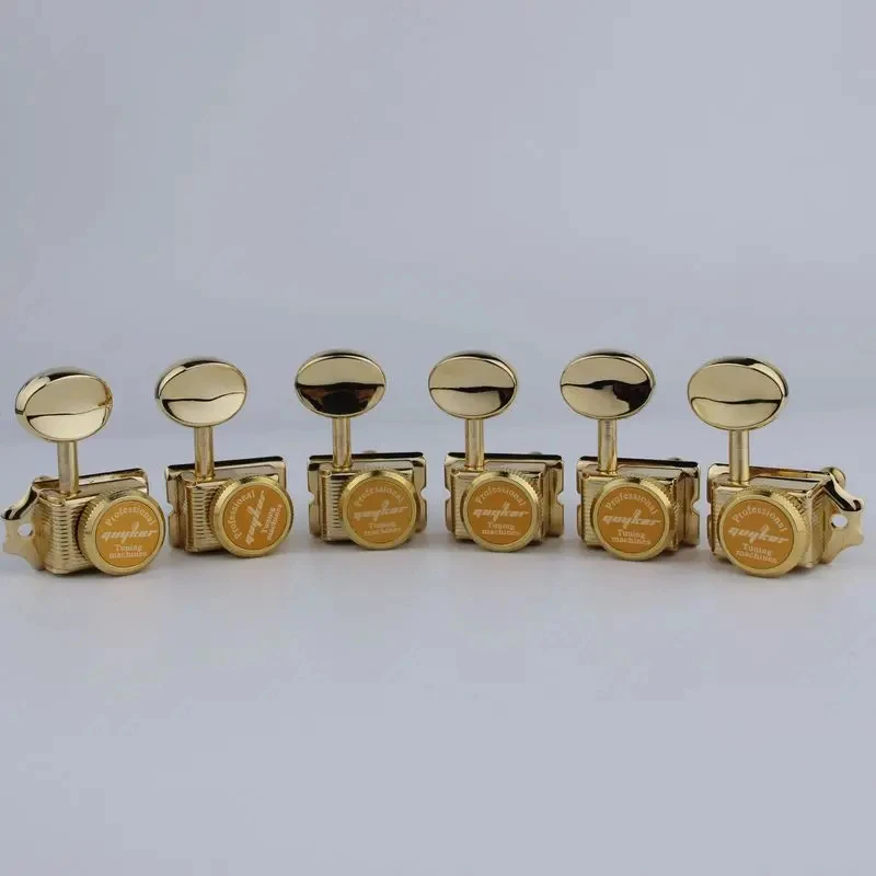 GUYKER-Gold Vintage Locking String Tuners, Electric Guitar Machine Heads Tuners, Tuning Pegs, ST, TL