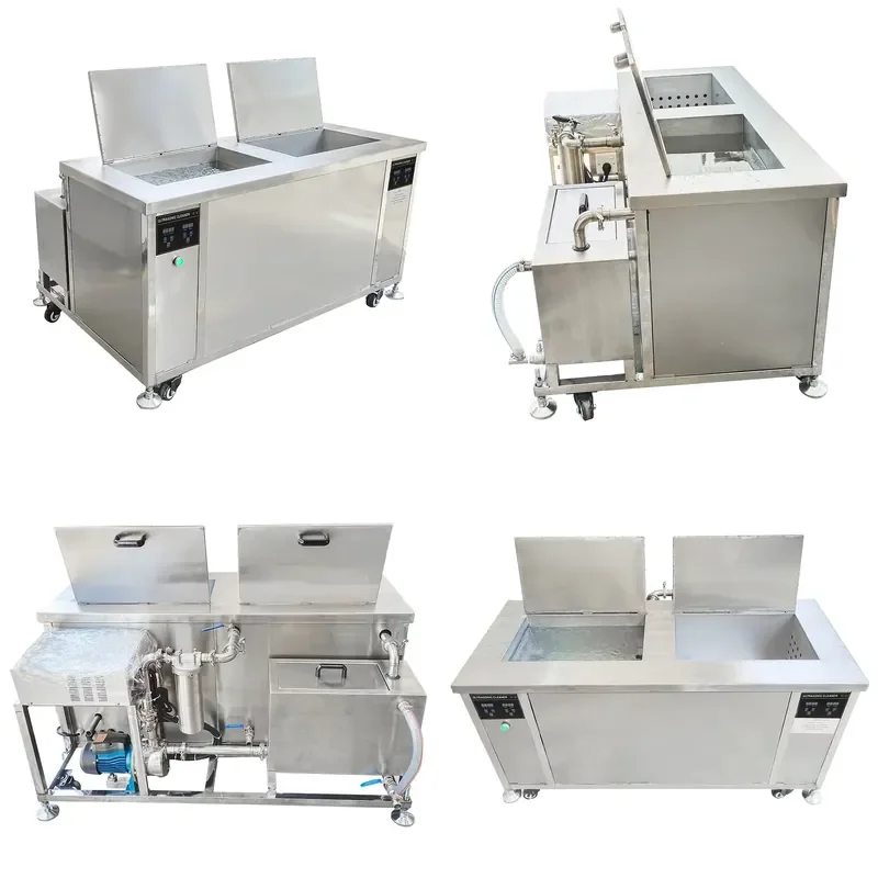 New 135L Electric Industrial Ultrasonic Cleaner with 2 Slots 36 Transducers Cold Water Cleaning and Drying for Oil Removal