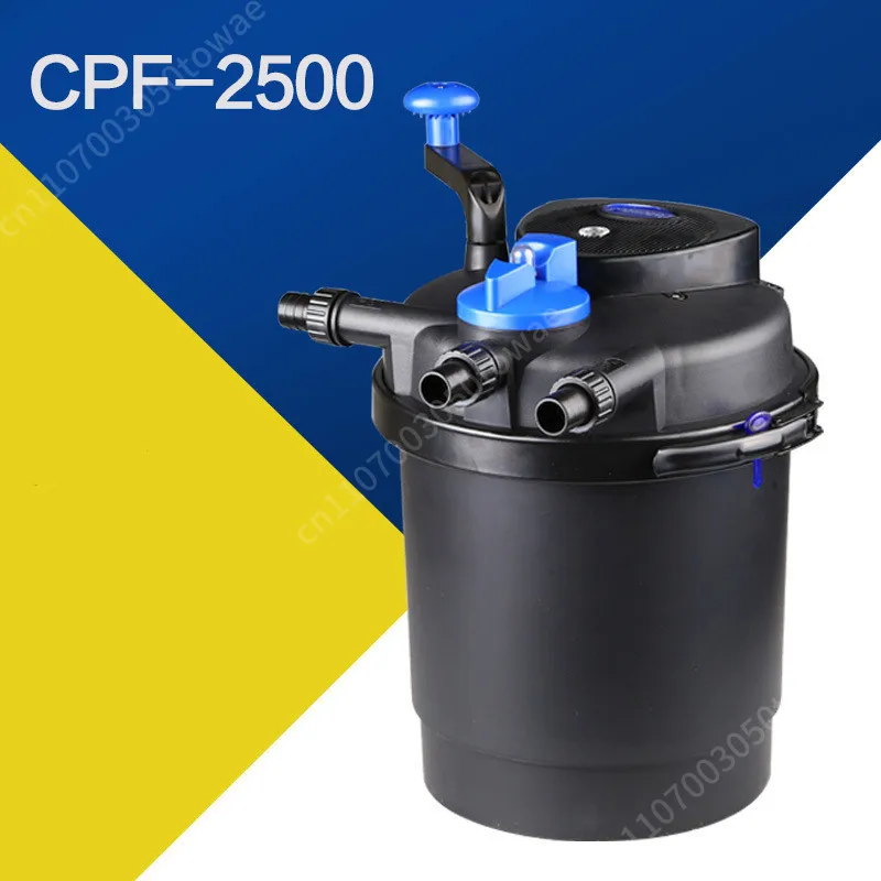 Cylinder-Shaped Aquarium Fish Tank Water Filters 100W/50W Plastic Water Filtration System for Koi Ponds Models