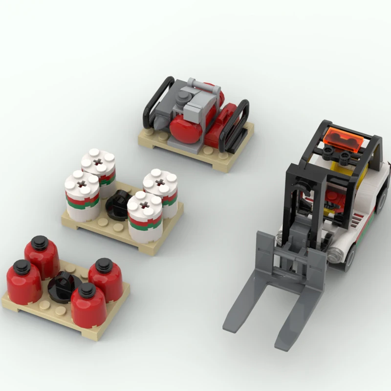 MOC NEW 108PCS City Engineering Modular Octan Forklift Model DIY Creative Ideas ChildToy Christmas Gift Technology Bricks Blocks