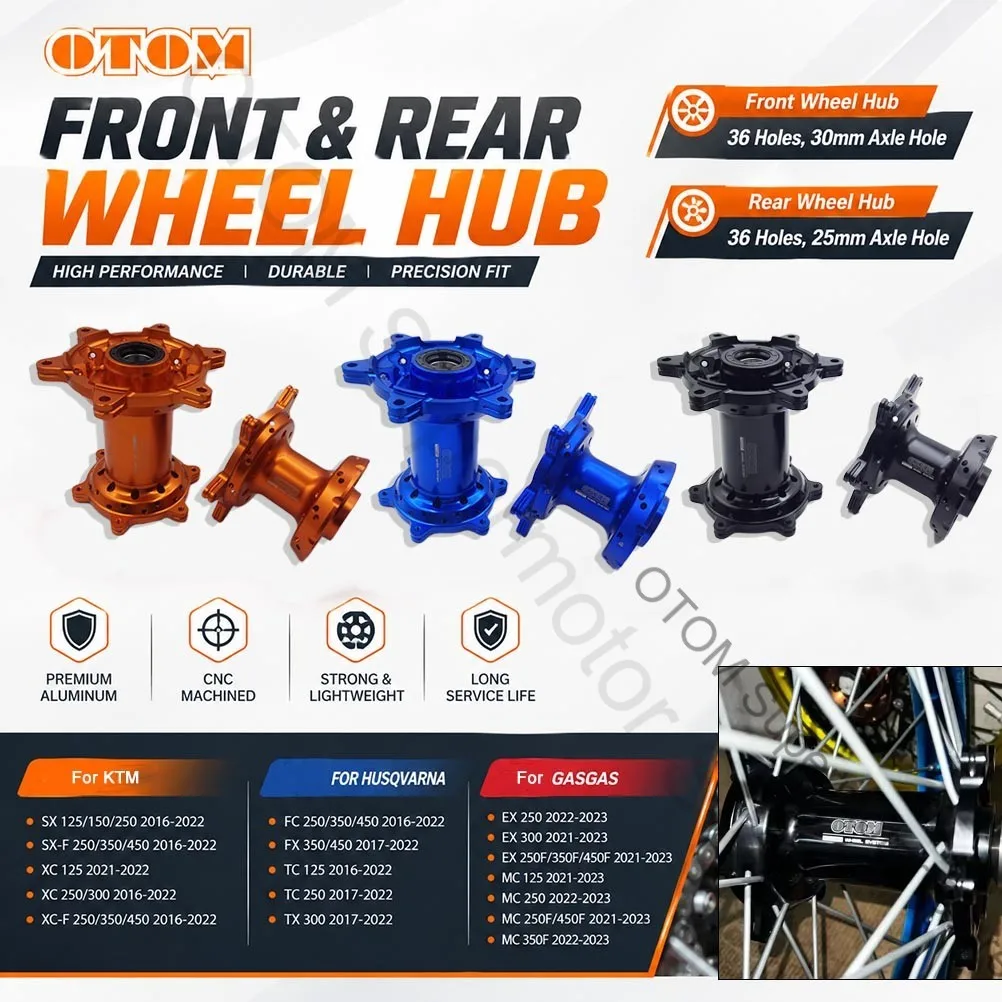 2016-2023 For KTM HUSQVARNA GASGAS Motorcycle Front Rear Wheel Hub CNC Aluminum 36 Holes Rims Spokes SX SXF XCF FC FE EXF MC MCF