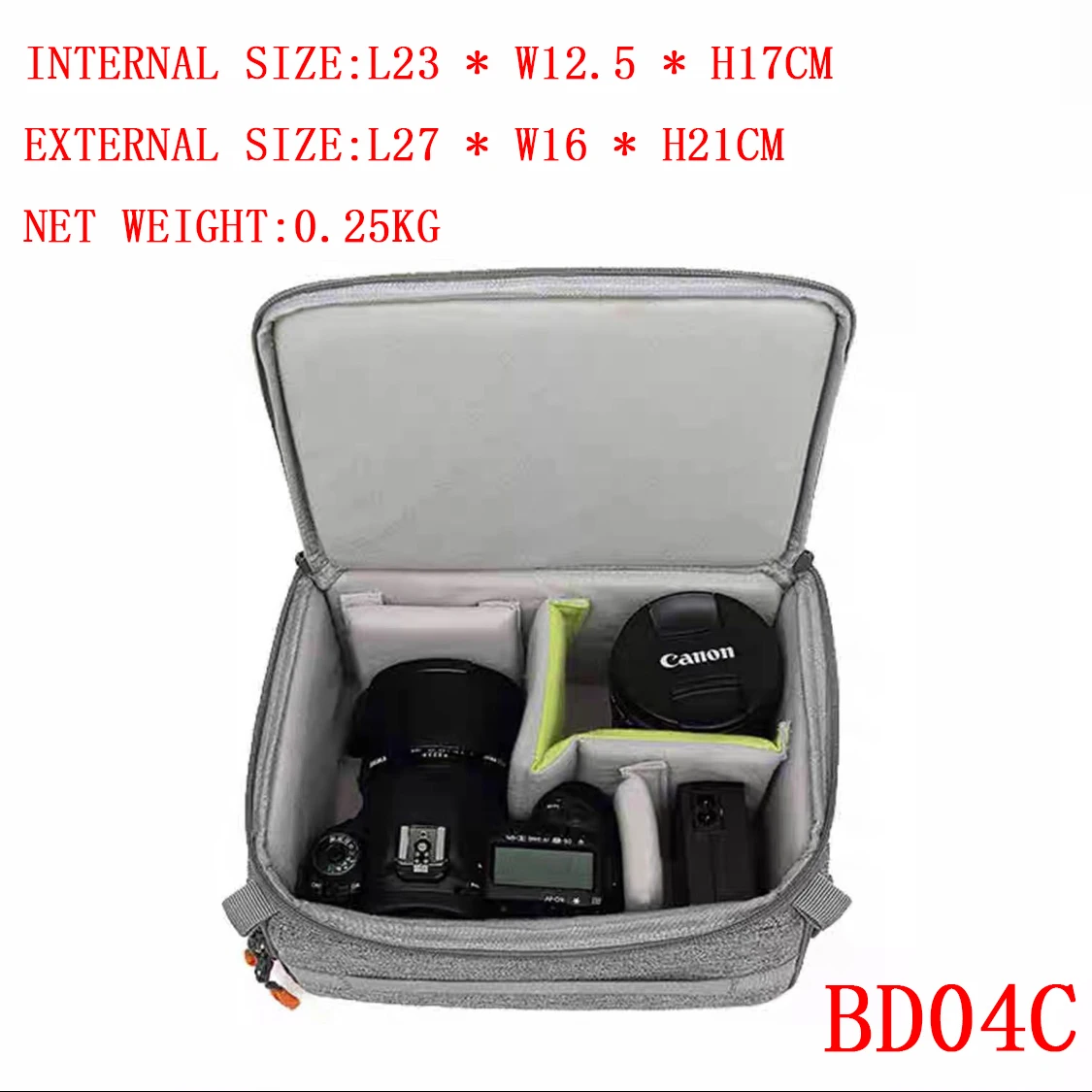 Professionele cameratas met dubbele compartimenten, grote capaciteit, geschikt als reiskoffer voor fotografieapparatuur en accessoires.