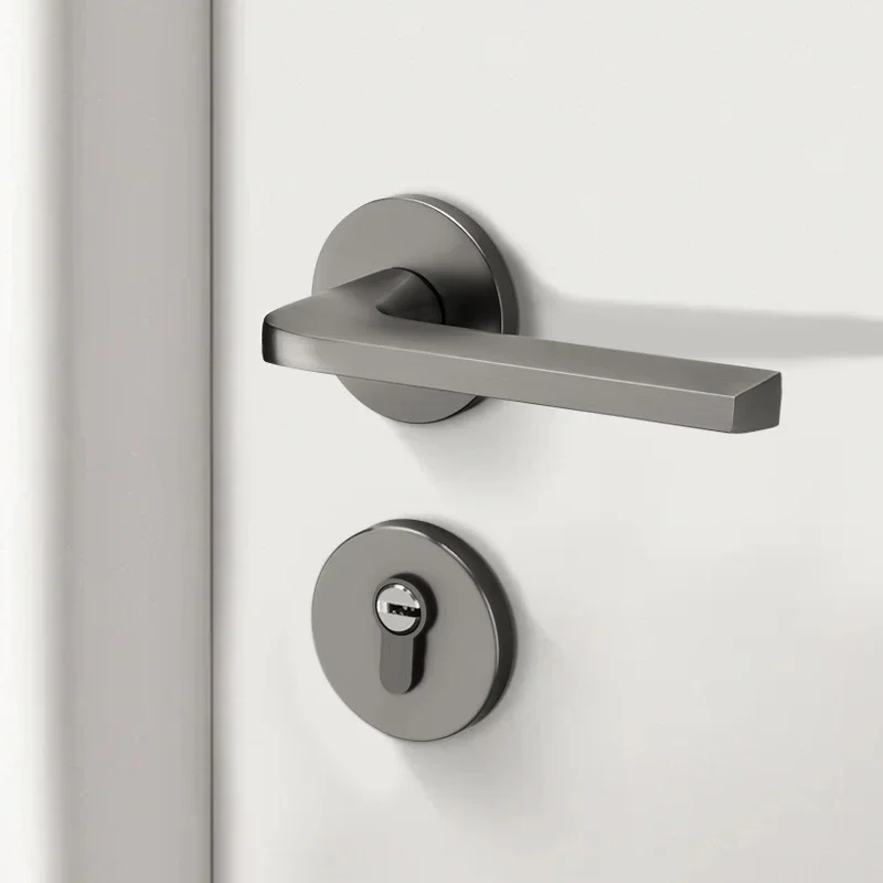 Bedroom Door Split Lock Modern Room Simple and Quiet Wooden Door Handle Lock