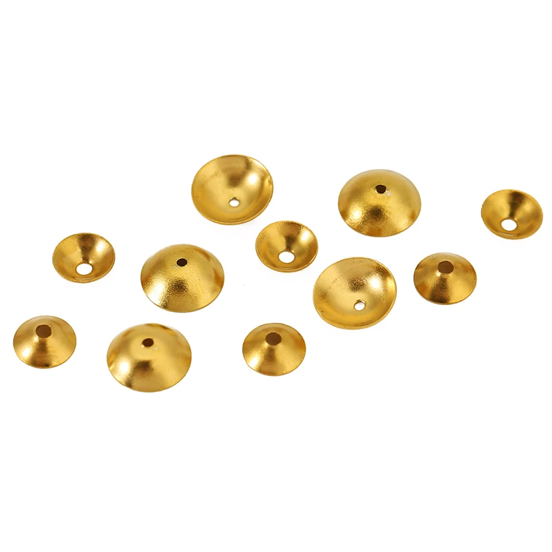 30pcs Never Fade 6mm 8mm Stainless Steel Spacer Beads Caps PVD End Beads Covers for Earring Necklace Findings Jewelry Making