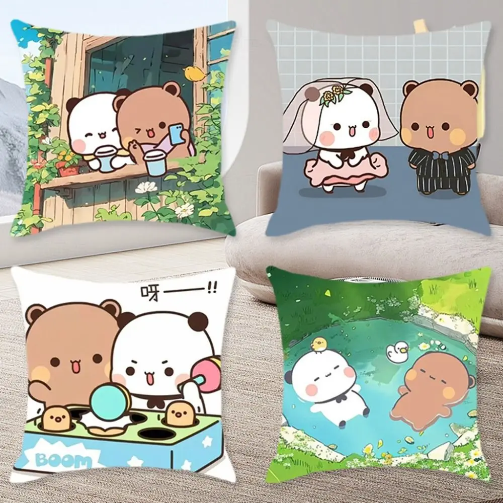 Regalo de Año Nuevo 45x45cm Bubu Dudu funda de almohada de microfibra de lujo funda de cojín de dibujos animados creativo suave almohada Shell niños