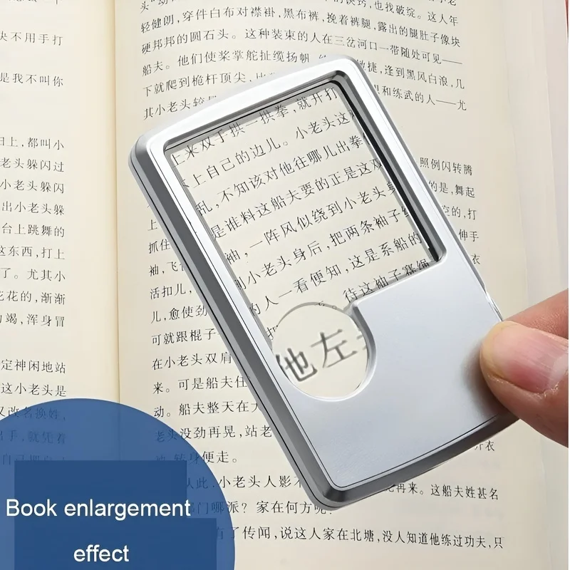 Picture 5: -Thin Rectangular LED  Magnifying   Soft  Shade High Magnification Dual-Lens Illuminated Lens For