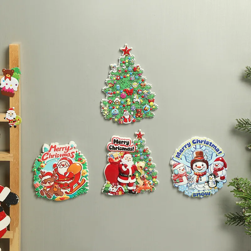 

Рождественские украшения, наклейки на холодильник, магнитные наклейки из смолы, праздничные подарки, креативные магнитные наклейки для дверей, дверные вешалки