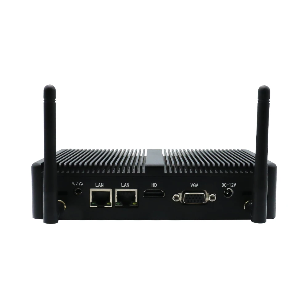 Eglobal Goedkoopste Fanless Industriële Mini Pc Intel Celeron 2955u I5 4200u I3 5005u Mini Pc 2rs232 Com 2Lans Mini Desktop Computer