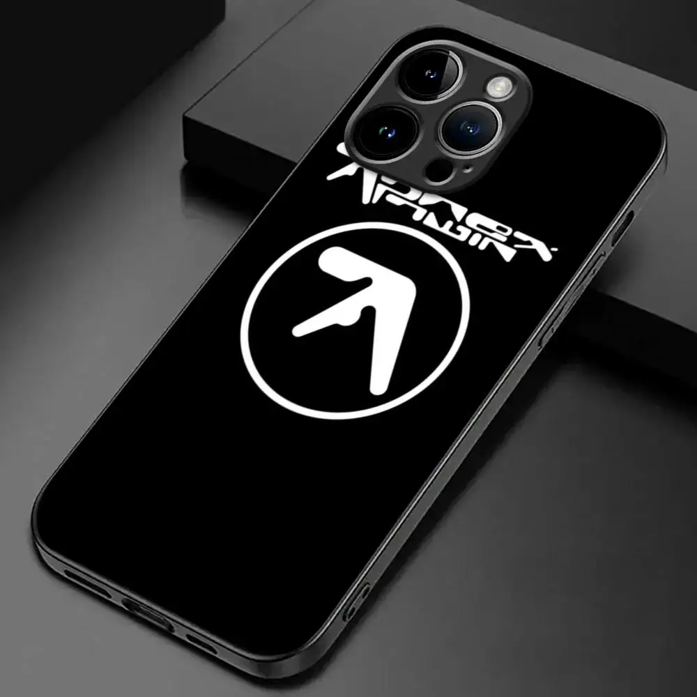 Aphex Twin Symbol Logo  Phone Case For iPhone 15 14 13 12 11 X XR XS XSMAX 8 7 Plus Mini Pro Max Soft Black Phone Cover