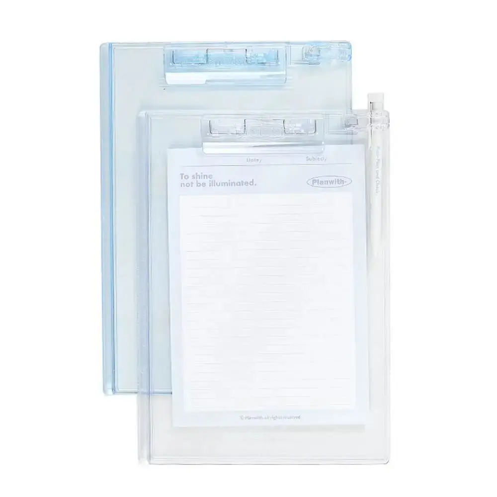 Korean Ice Writing Clipboard Transparent Arcylic Paper Organizer Durable Stationary File Folder Menu