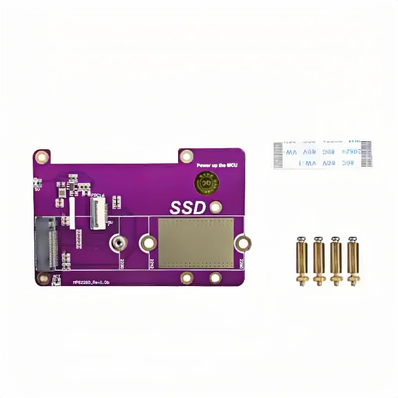 Raspberry Pi 5 PCIe vers M.2 NVMe SSD, support de carte Gen3, taille adaptée 2230 2242 2280, disque SSD M.2