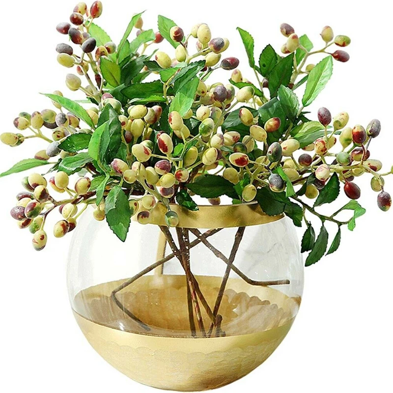 Nordic Pastoral Christmas Tree Decoration Simulated Flowers Olive Fruit Bean Branches Home Decoration