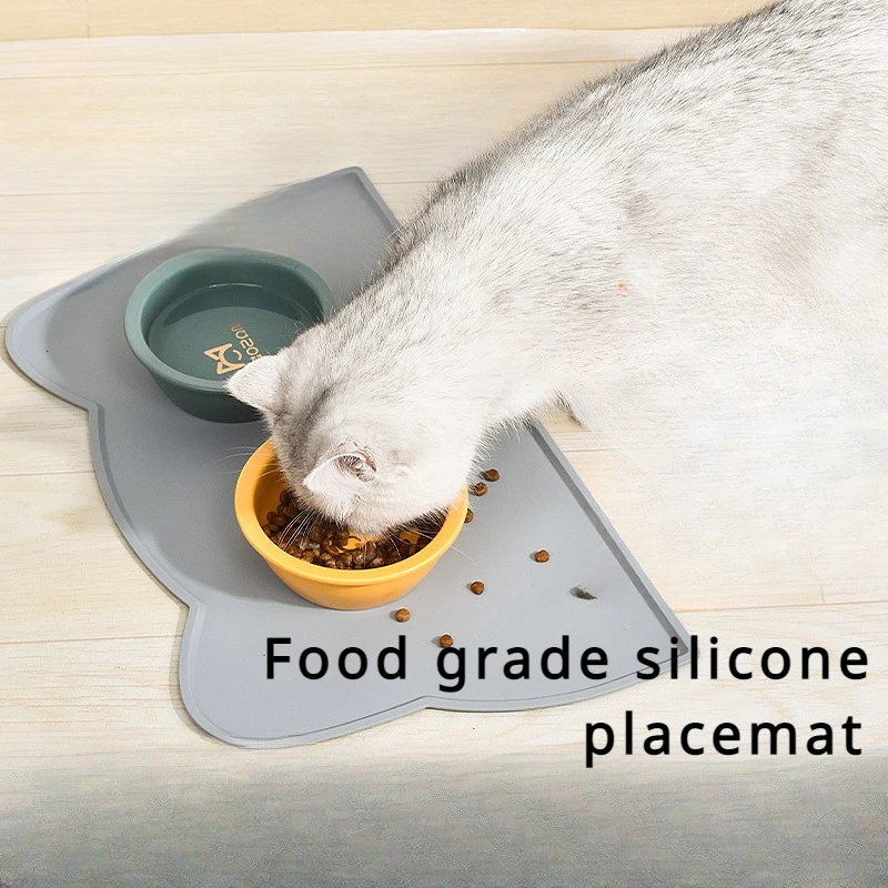 Explosion-proof Anti-spill Anti-slip Waterproof Easy To Clean Daily Necessities Pet Silicone Placemat Cat and Dog Mat Placemat