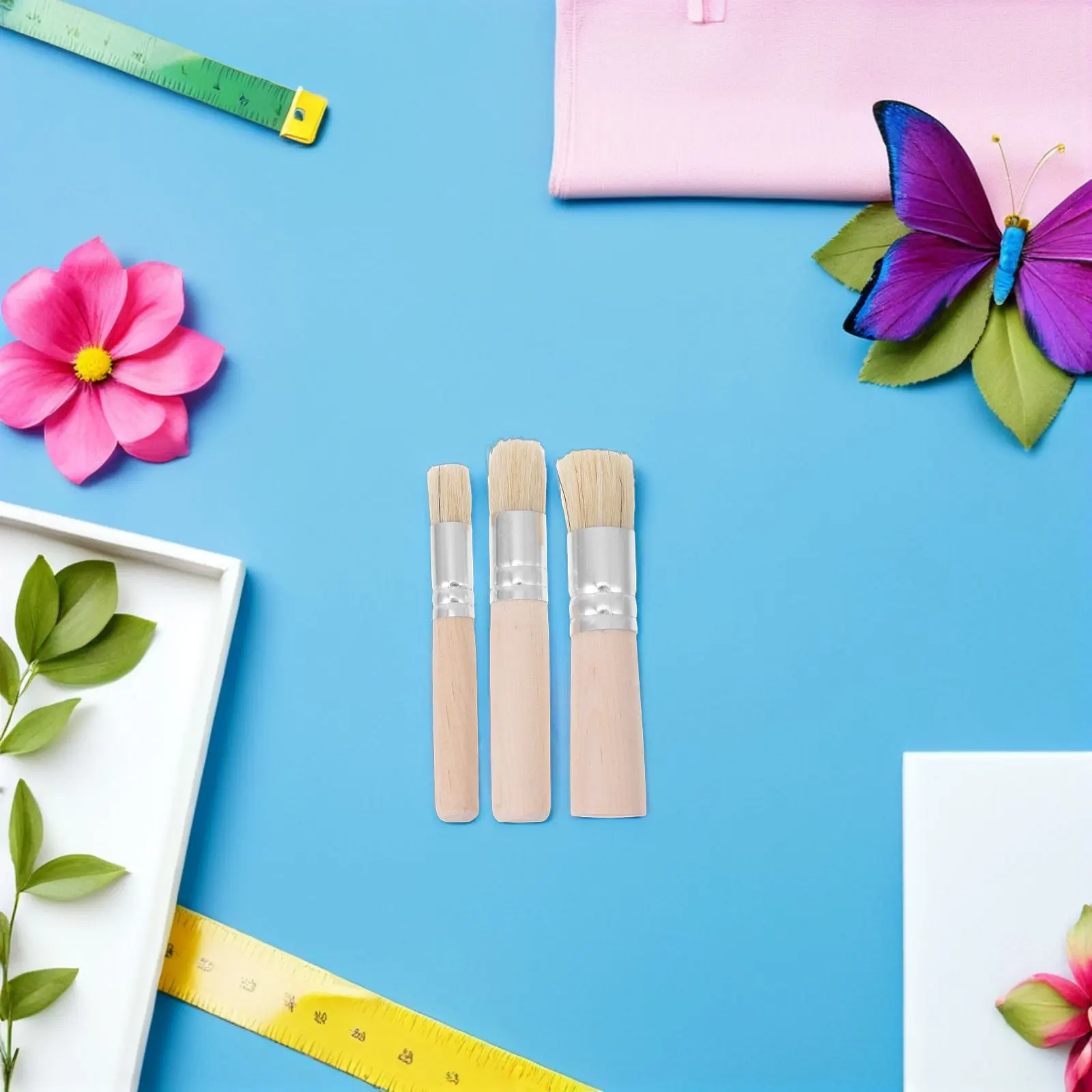 

Набор из 6 мини-кистей для трафаретов с натуральной щетиной, тонкий кончик, для акрила, масла, акварели, рисования по трафаретам, для стен, мебели, рукоделия