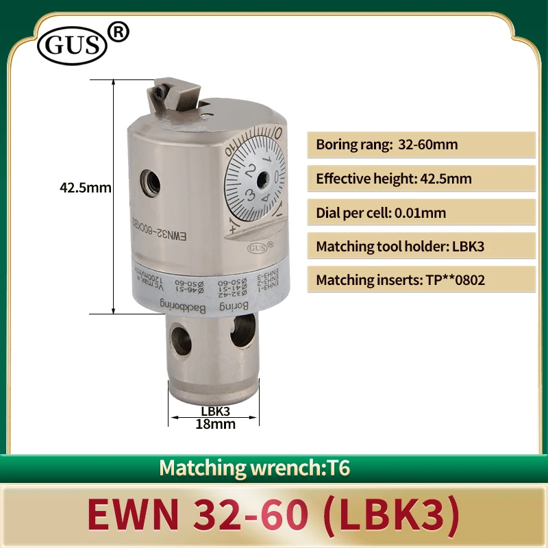 رؤوس مملة دقيقة EWN EWN20-36 EWN25-47 EWN32-60 EWN41-74 EWN53-95 CKB1- 5 LBK 1-5 شريط تخريم قابل للتعديل حجم التجويف