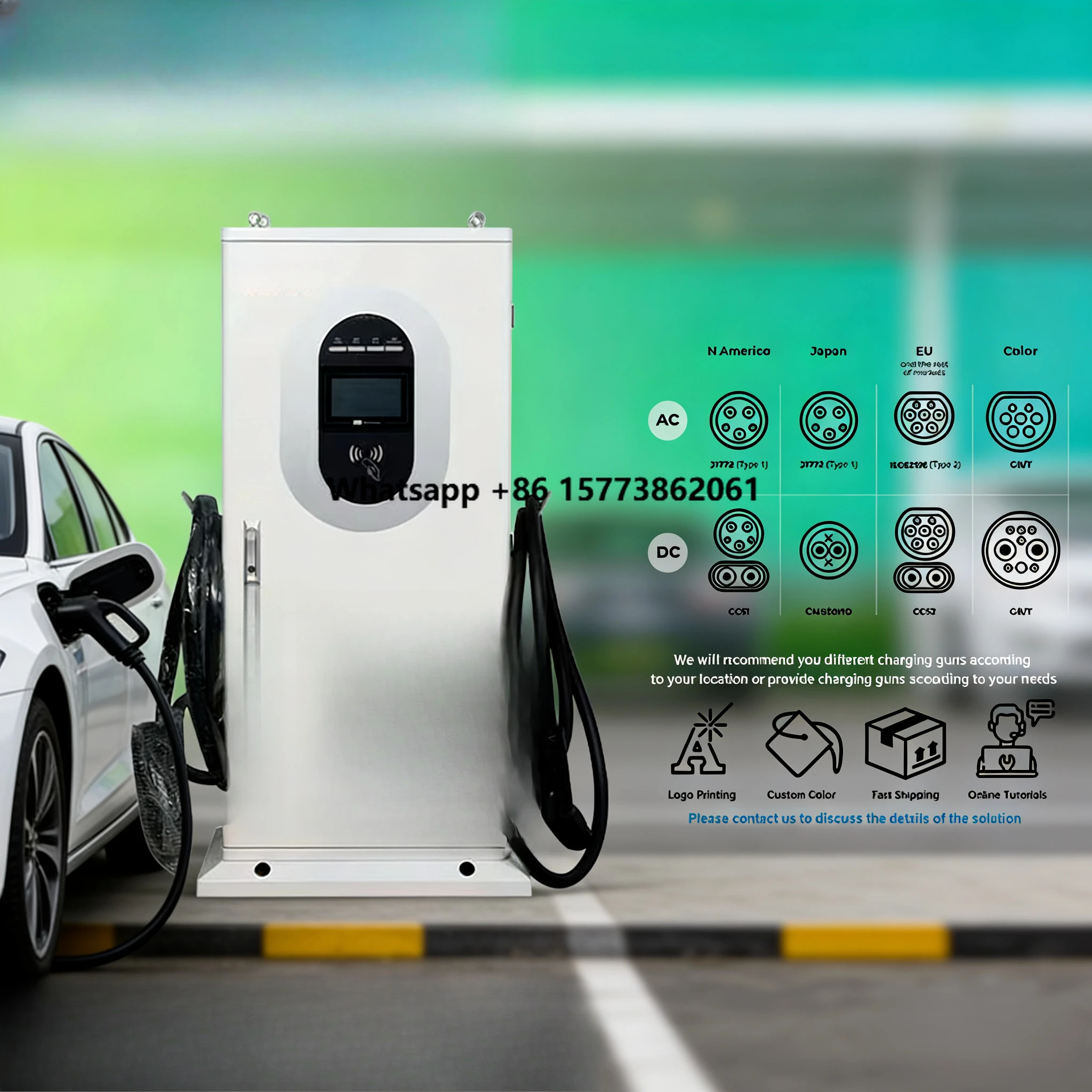 Amppal Factory Outlet 30KW 40KW High Quality Long-lasting Durable Charger Home Commercial Ev Charging Station for Electric Cars