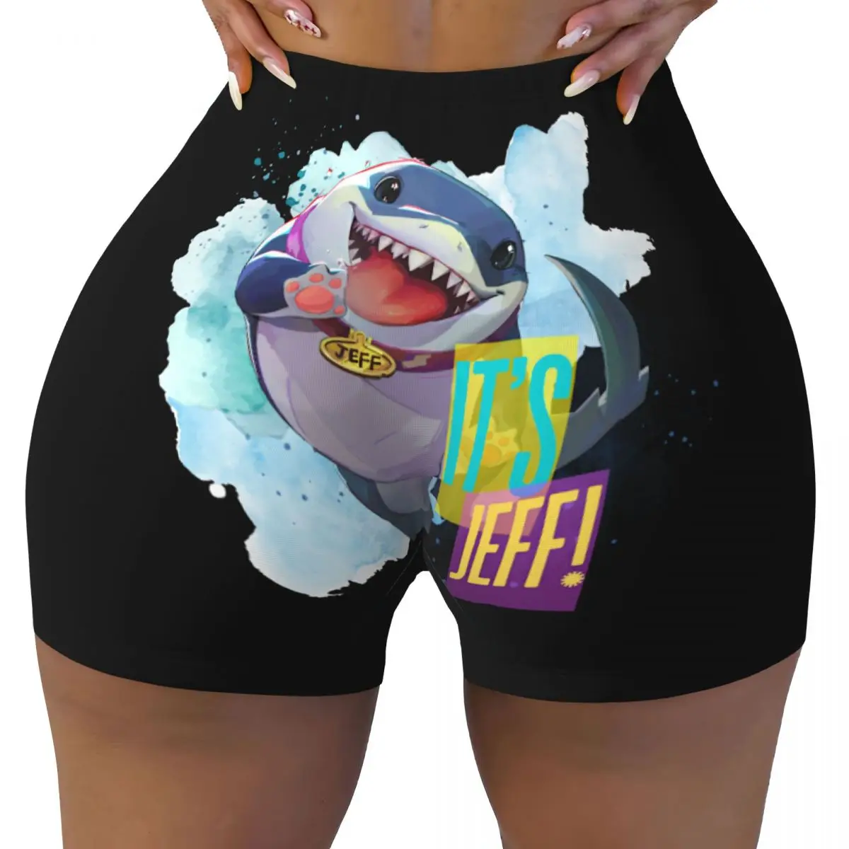 

Custom It's Jeff The Land Shark Workout Shorts Women's Gym Volleyball Running Yoga Shorts