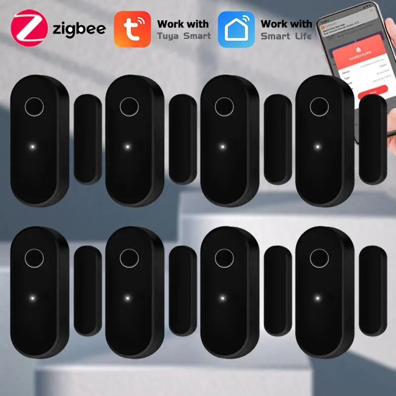 

Tuya Zigbee Door Sensor Open Closed Window Detector Smart Home Security Alarm APP Control Work With Alexa Google