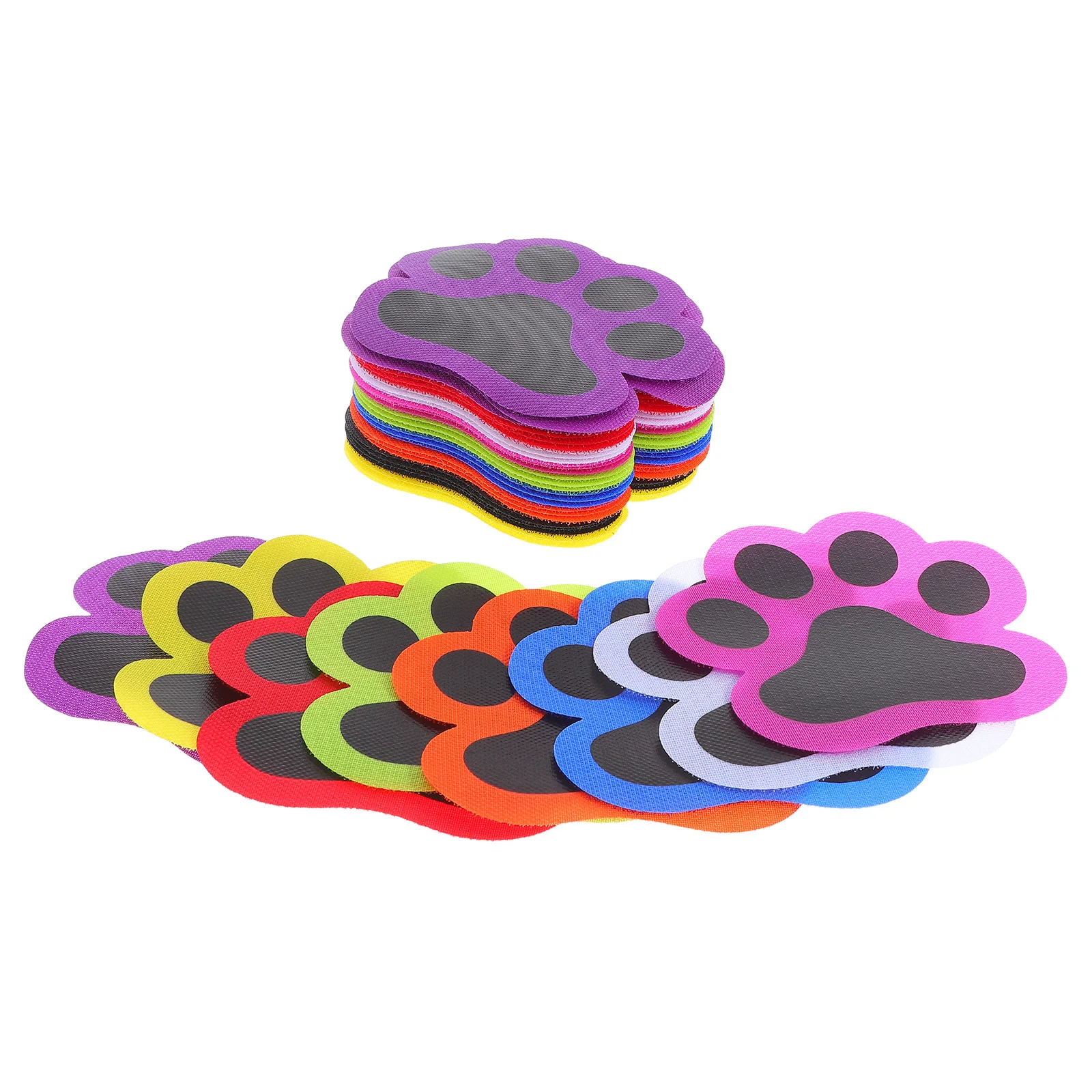 36Pcs Carpet Spot Markers Cat Paw Design Reusable Floor Dots for Classroom Rug Learning Stations Organization Teachers Supplies