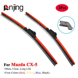 LNJING Colorful Wiper Blades For Mazda CX-5 KE KF SUV 2011 2012 2015 2018 2019 2020 2021 2022 2023 2024 Car Exterior Accessories