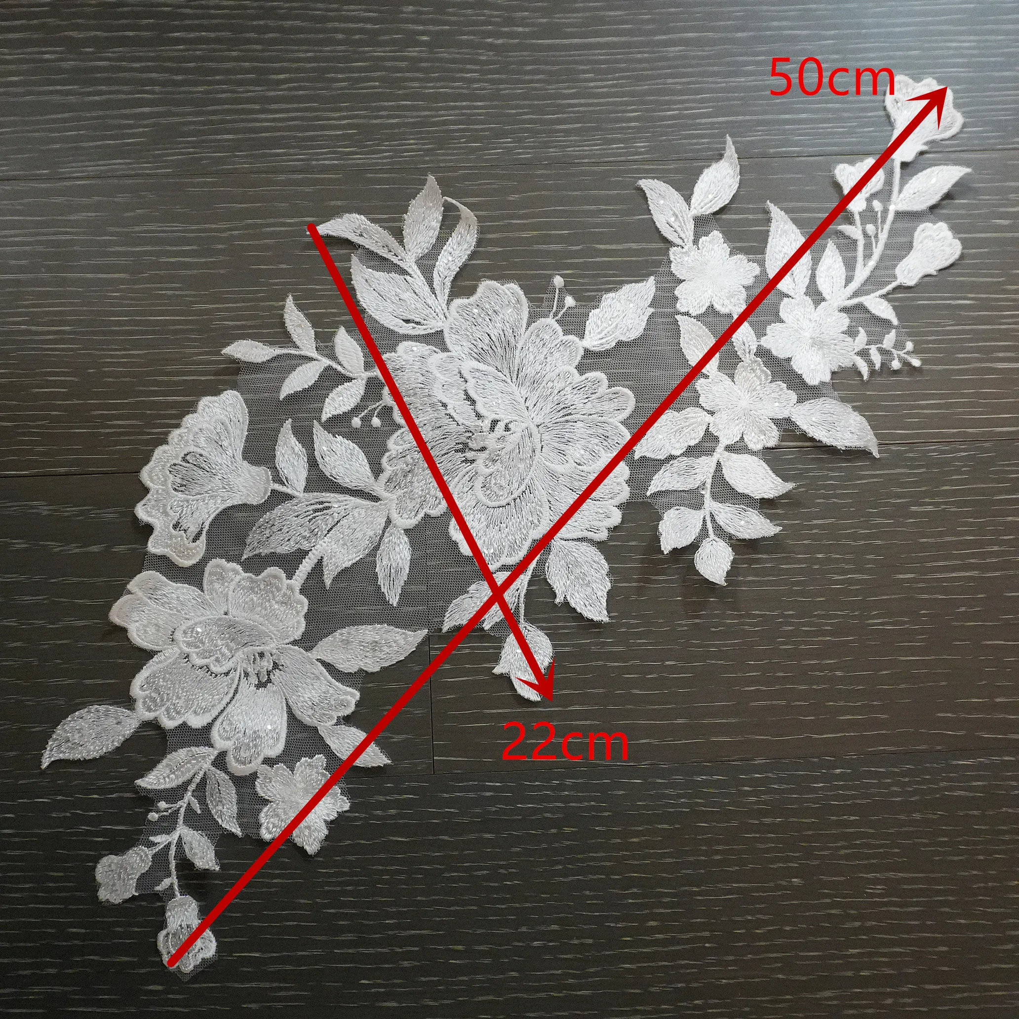 Белоснежная вышивка, кружевные нашивки, цветочный узор, аппликация для свадебного платья