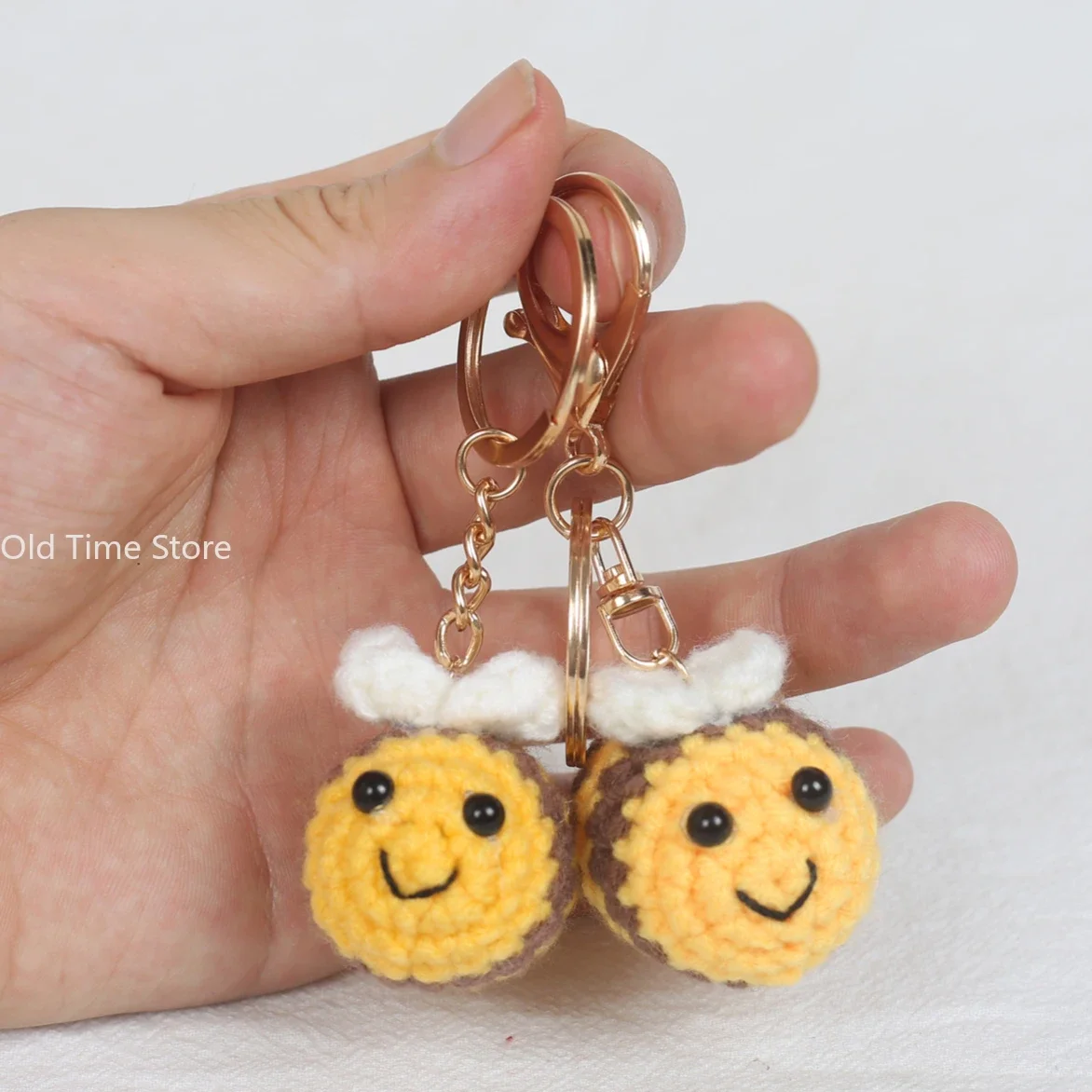 Novelty Cute Knitting Bee Keychain Little Bees Keychain Pendant Keyring Keyholder Party Jewelry Gifts