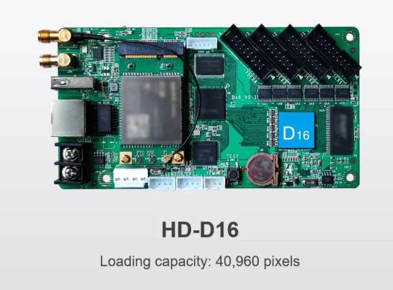 Huidu D16 Controller Full Color HD-D16 With WiFi 4xHUB75E LED Control Card led display module