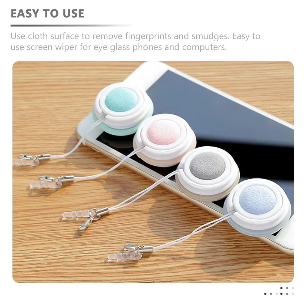 

2Pcs Screen Cleaner Macaron Design Double Sided Microfiber Cloth Phone Glass Glasses Lens Cleaning Wipes Glasses Cleaner