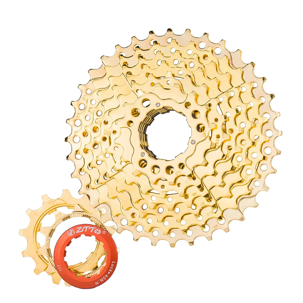 ZTTO MTB 8 Speed 11-36t Steel Cassette Golden Bike Variable Speed Wheel Gear Cassette for Cycling Parts