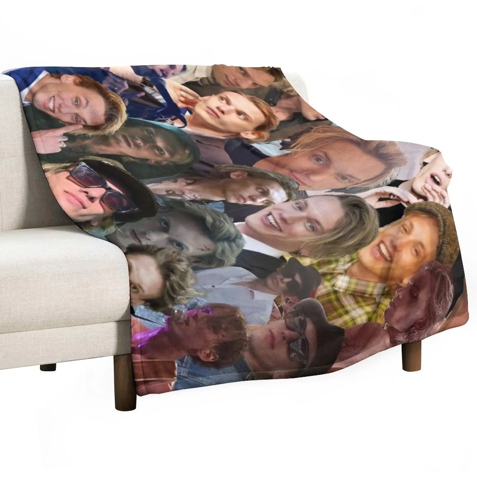 

Jamie Campbell Bower Photo Collage Throw Blanket throw blanket for sofa Fashion Sofa Blankets