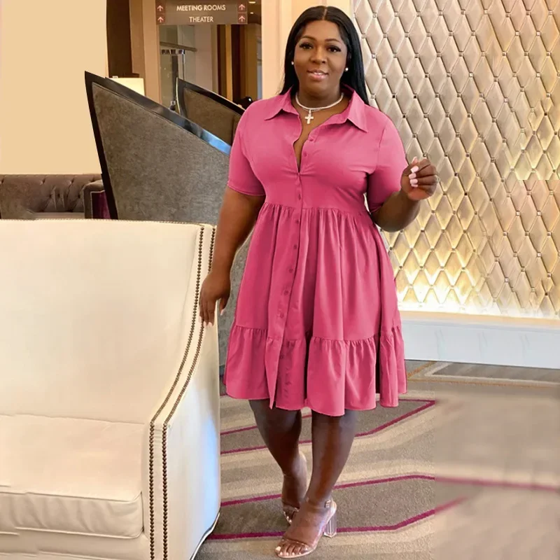 Discover the Perfect Plus Size Dress for Your Curvy Figure: A Review of the  CM.YAYA Plus Size Women's Smock Shirt Dress