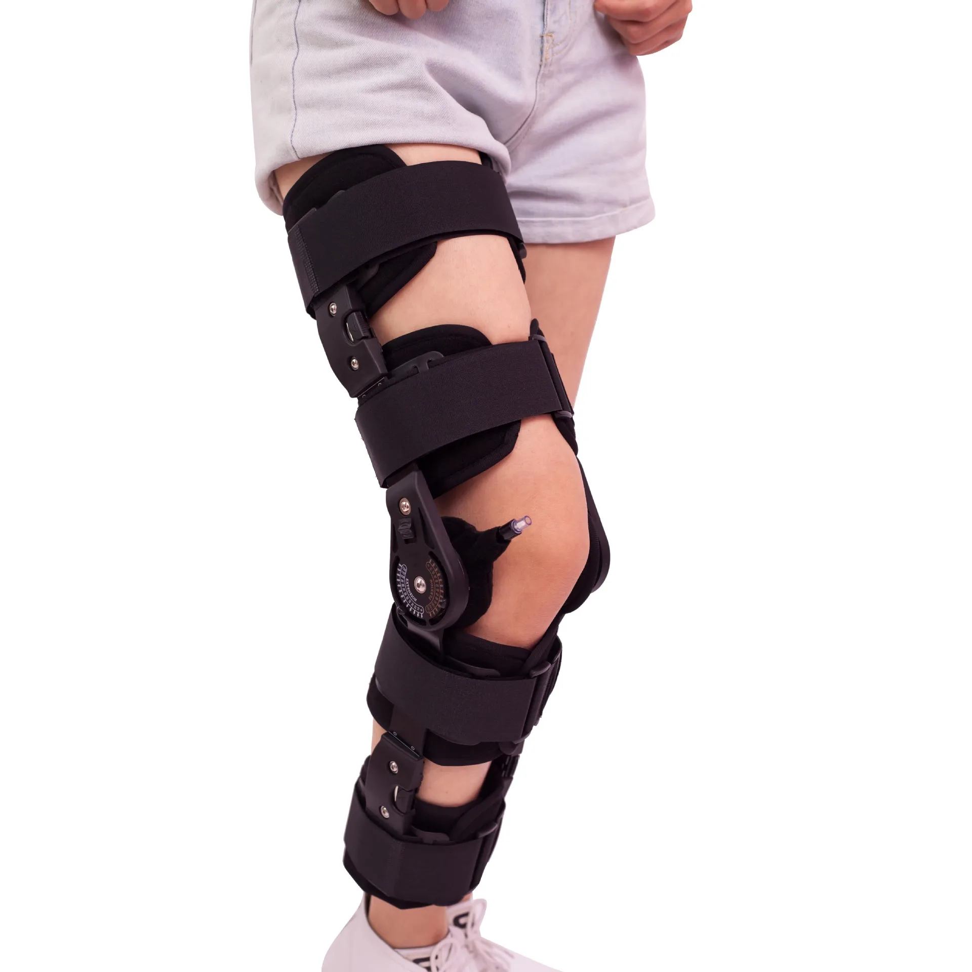 Adjustable Hinged ROM Knee Brace For Recovery ACL MCL & PCL Injury Medical Orthopedic Support Stabilizer After Surgery