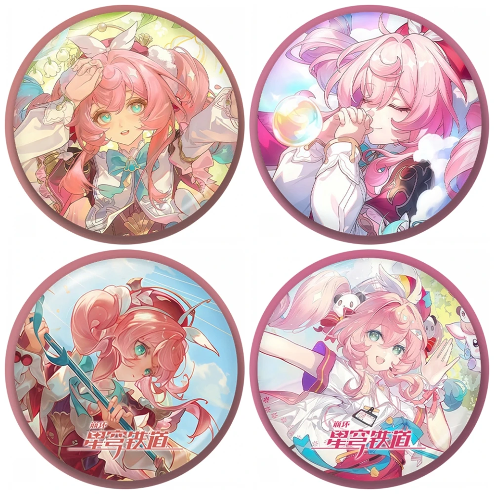 

58mm Game Honkai：Star Rail Hyacinthia Hyacine Cosplay Badge Pin SPTE Tinplate Brooch﻿ Prop Xmas Gilf