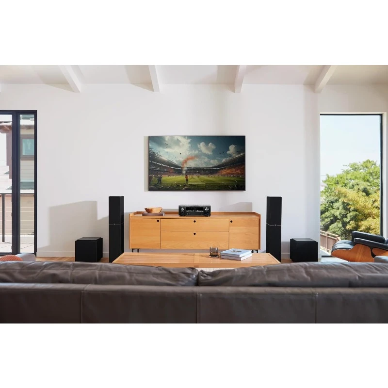 7.2 Channel AV Receiver - 80W/Channel, Wireless Streaming via Built-in HEOS, WiFi, & Bluetooth, Supports Dolby Vision