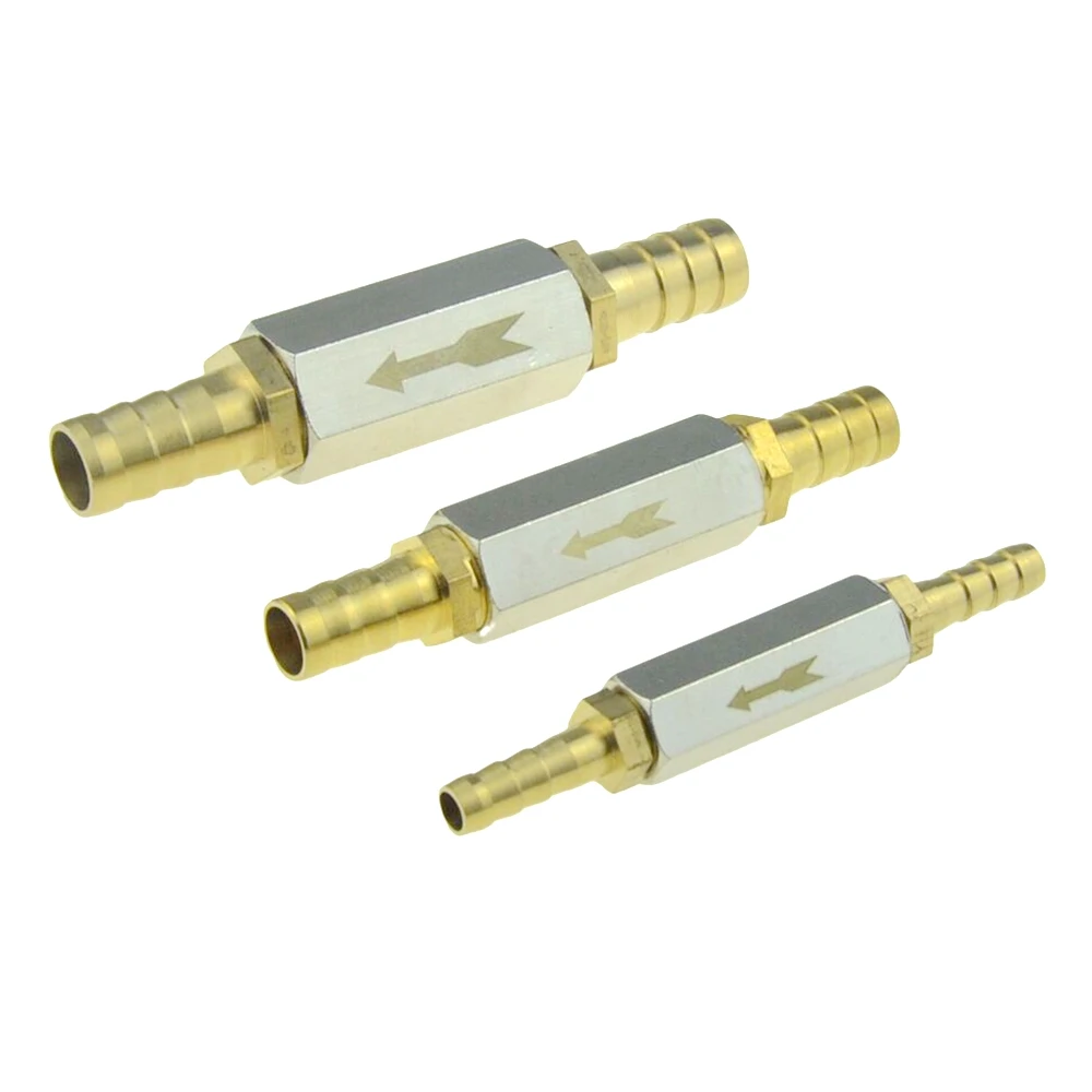 Pneumatic Check Valve Connector 6mm 8mm 10mm 1/4 Hose Tube Air Gas One Way Valve Brass Valve Air Compressor Pipe Fitting Adapter