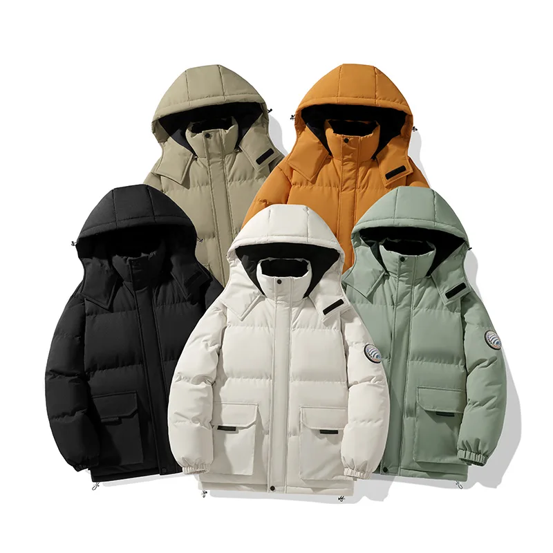 Winter thick new cotton coat for outdoor sports with hood, men's couple clothing for climbing, workwear, warm coat