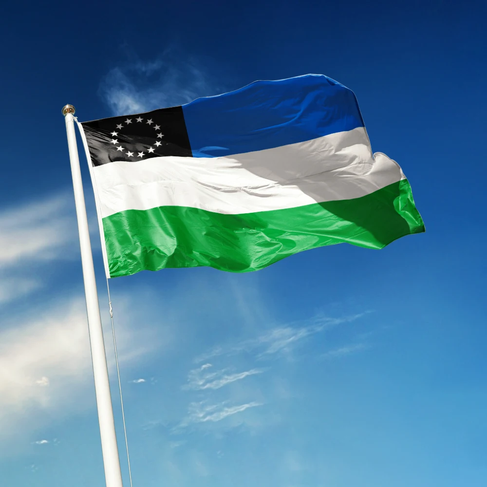3x5 Ft Río Negro Flag Vivid Color and Fade proof The Jujuy flags of Argentina Polyester with Brass Grommets 3 X 5 Ft
