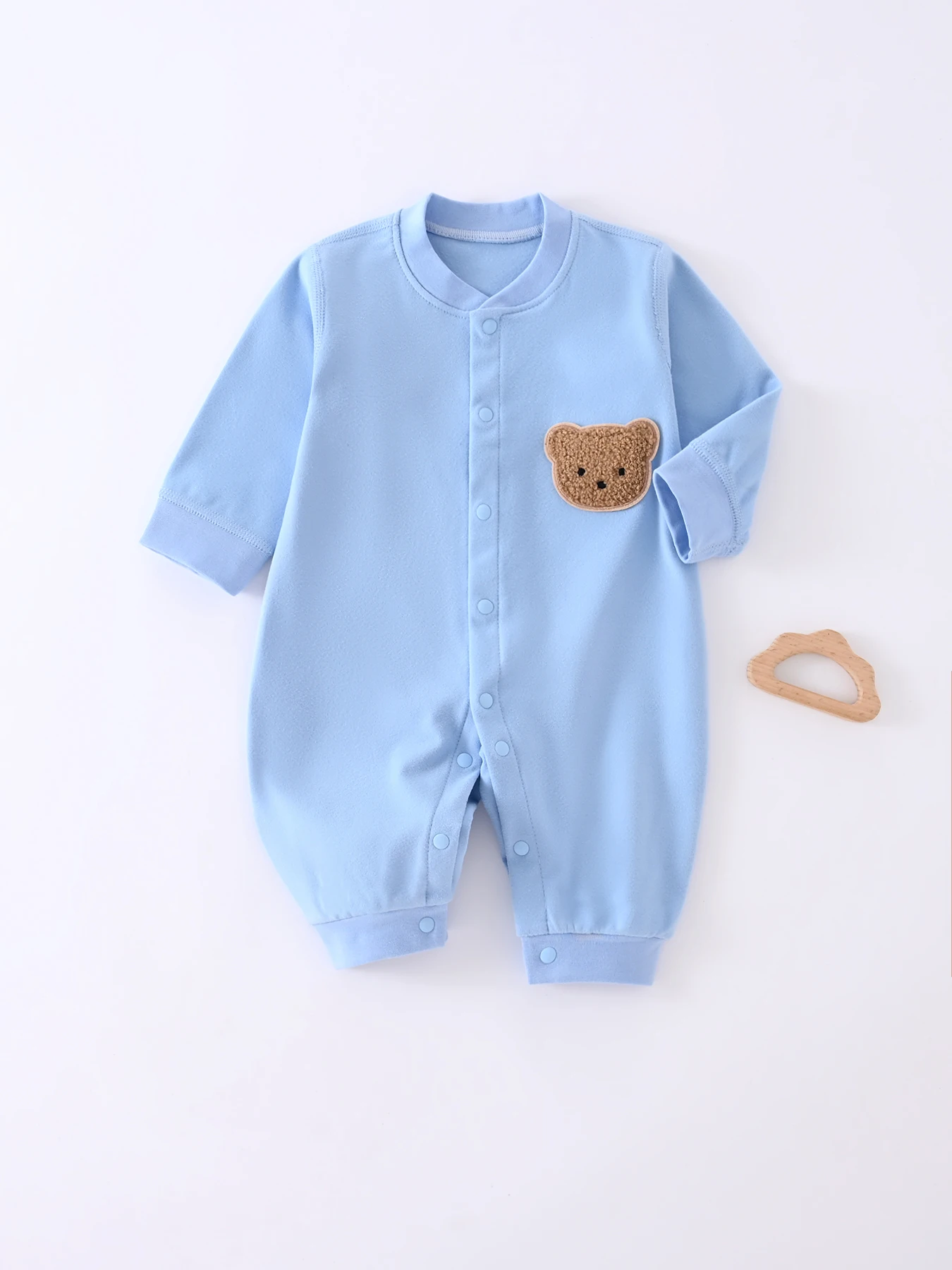 

Детский комбинезон с длинными рукавами для мальчиков и девочек, милый комбинезон с рисунком головы медведя, мягкий дышащий теплый комбинезон для новорожденных, подарок для новорожденных