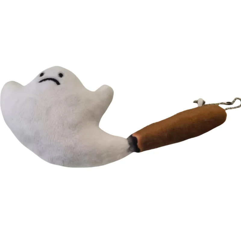 Mignon grand fumée elfe pendentif en peluche poupée jouets porte-clés fantôme moelleux en peluche porte-clés pendentif jouets sac à dos breloques sac voiture décor cadeau