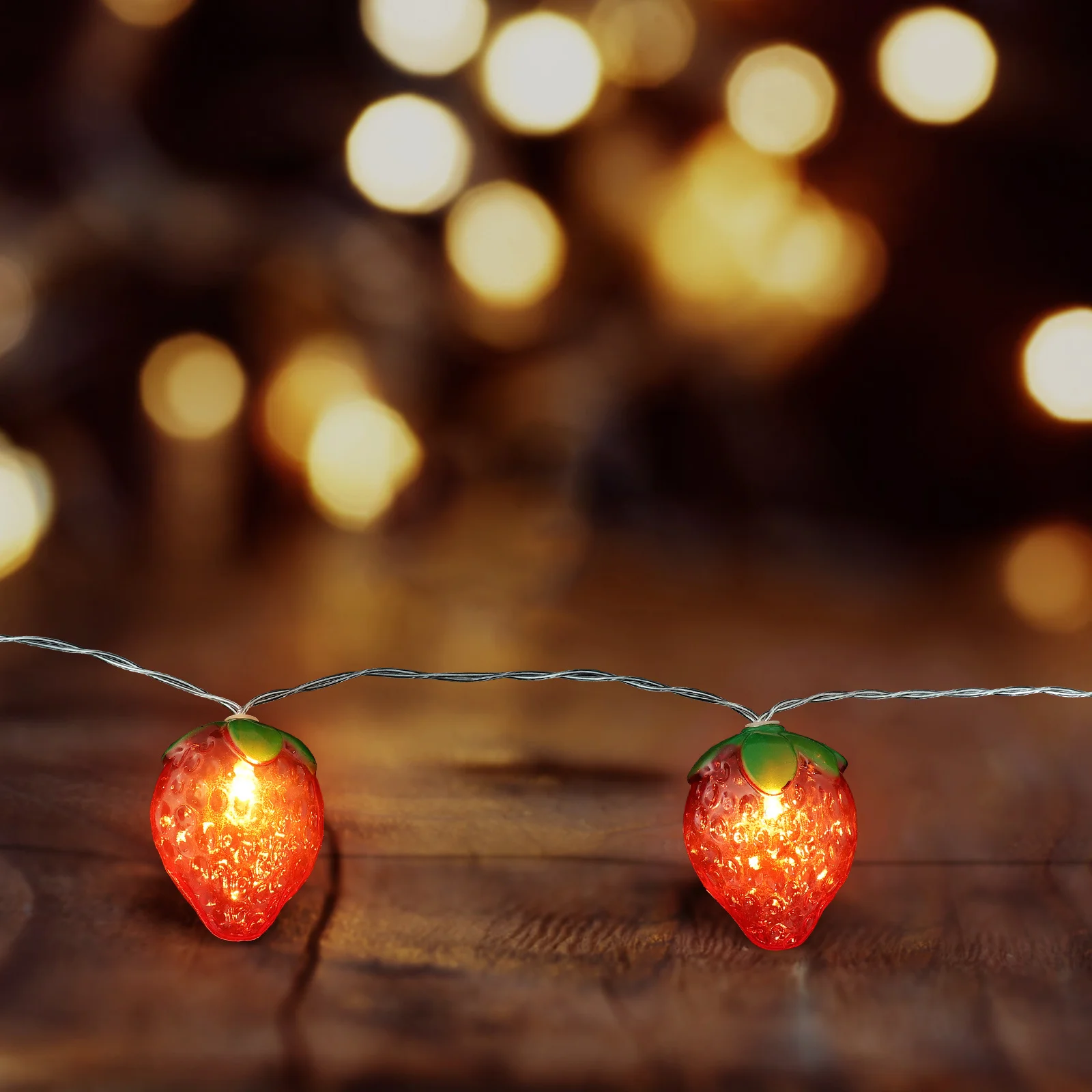 أضواء سلسلة الفراولة Led الجنية ديكور الإضاءة لحفل الزفاف غرفة نوم حديقة أضواء الأسلاك النحاسية في الهواء الطلق #5