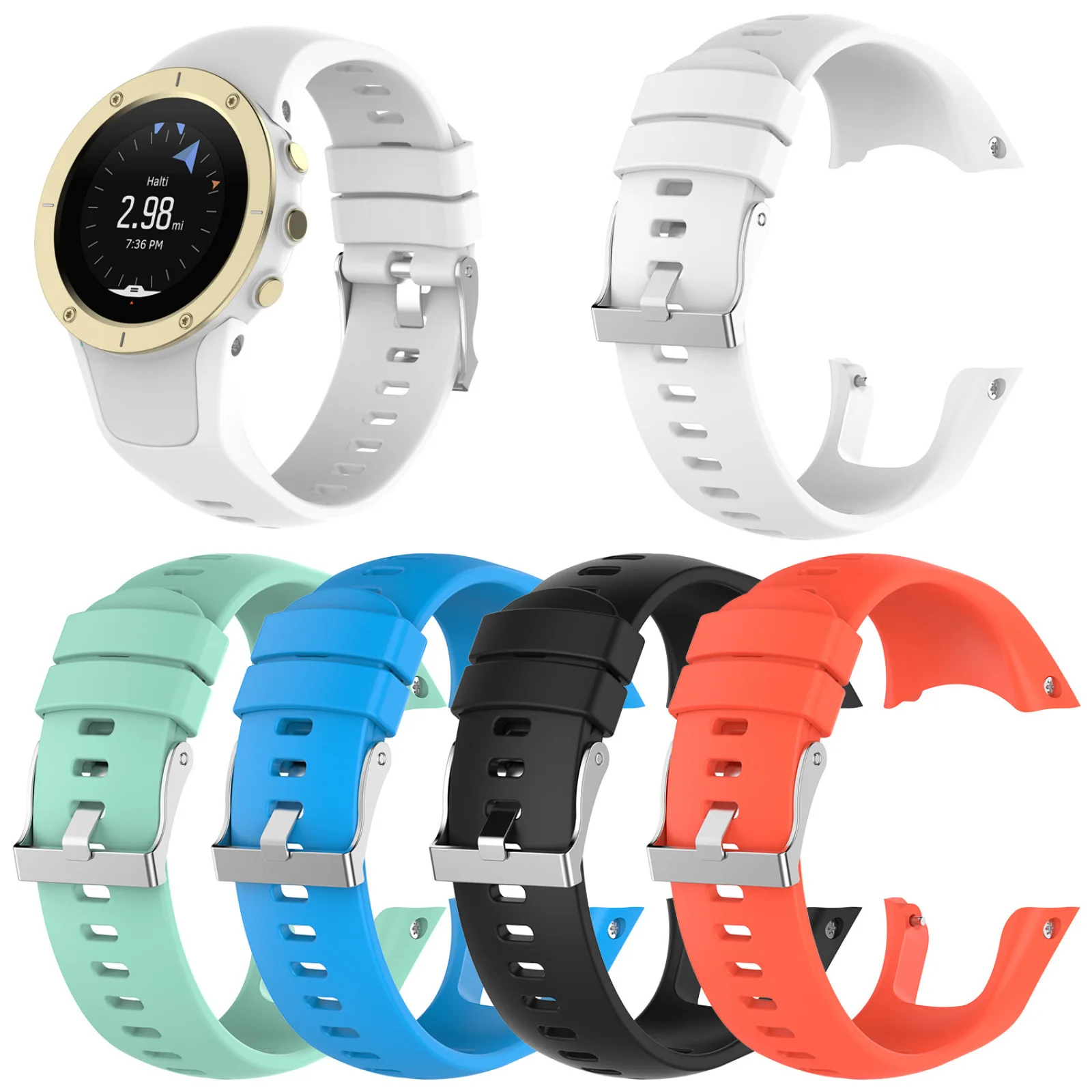 For Suunto Spartan Trainer Wrist HR Sport Replace Silicone Wristband Watch Strap Replacement Watch Accessories