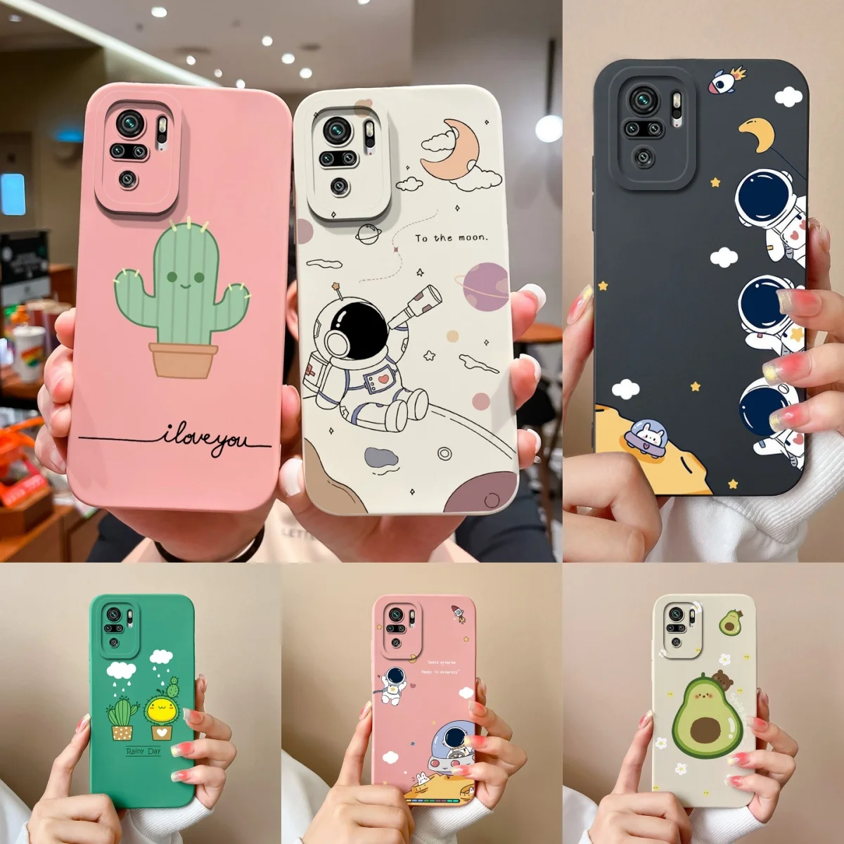 

For Redmi Note 10 10T 10S 4G 5G Case Back Cover Cute Cat Silicone Liquid Shockproof For Xiaomi Redmi Note10 10t 10s Coque Bumper